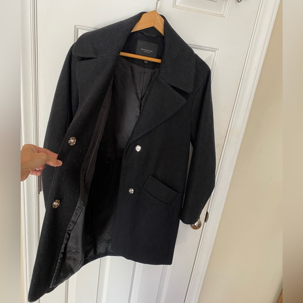 MARC NEW YORK WENDY WOOL MELTON PEACOAT - Picture 9 of 16